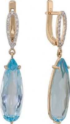 

Серьги из красного золота с фианитом ALORIS Серьги 404ТКц, Серьги 404ТКц