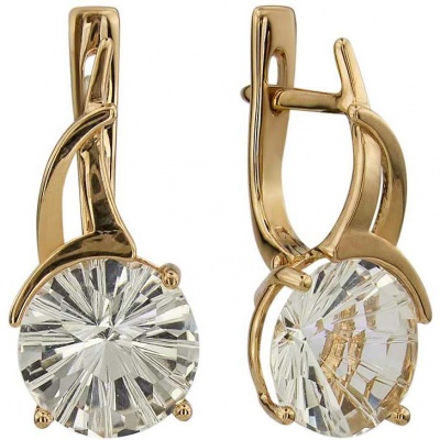 Серьги из красного золота ALORIS Серьги 561Гх, горный хрусталь