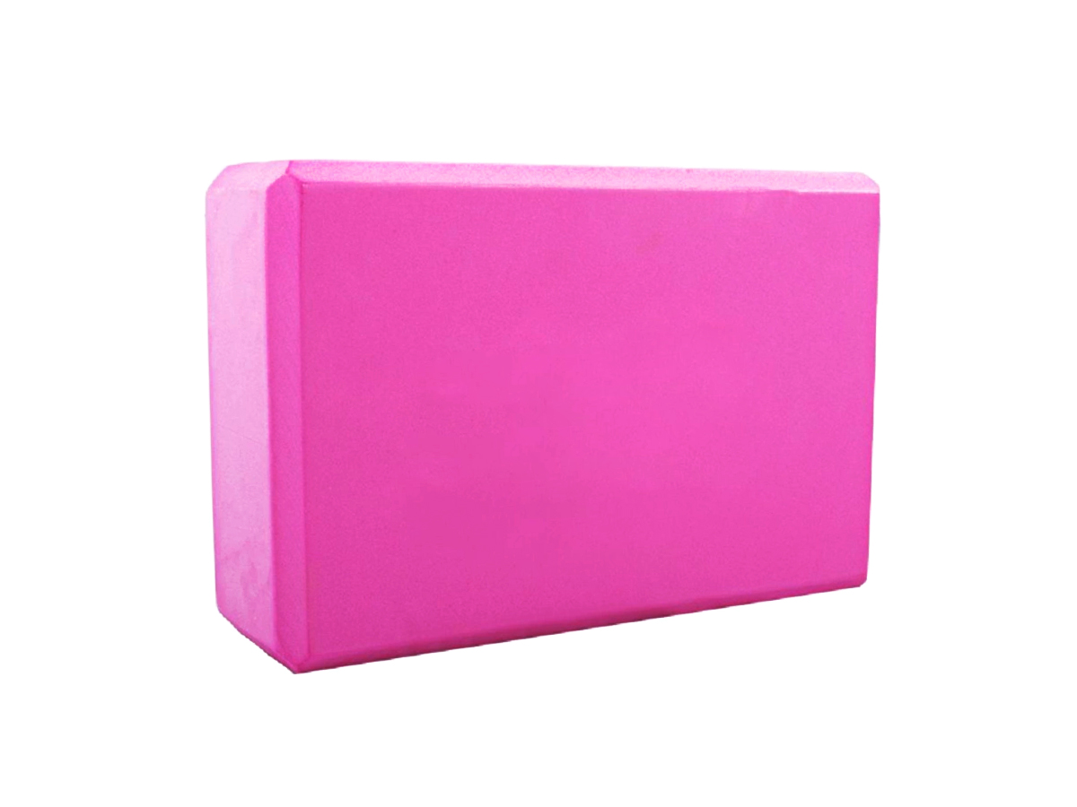Блок для йоги URM кирпич пенный 23x15x7.5 см, темно-розовый