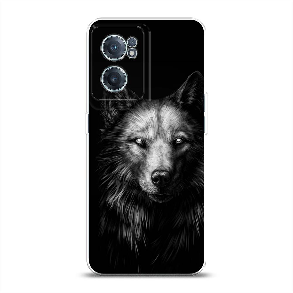 фото Чехол awog "волк черно белый" для oneplus nord ce 2 5g