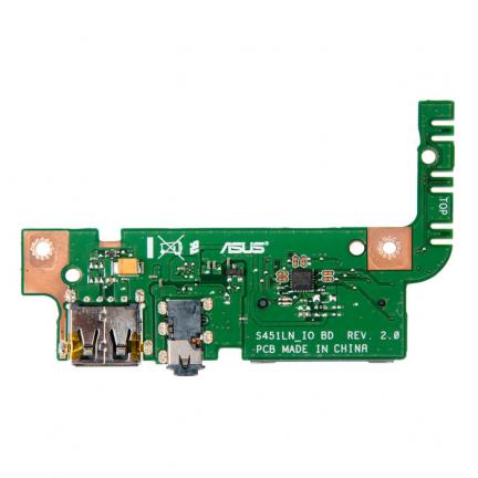 

Плата расширения S451LN_IO BD Rev.2.0 для ноутбука Asus S451L, V451L (плата портов и картр
