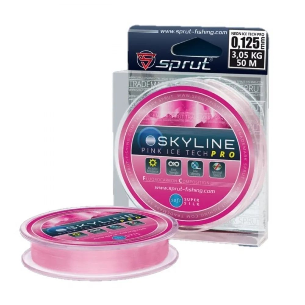 фото Леска зимняя sprut icetech pro pink 0,255mm/50m