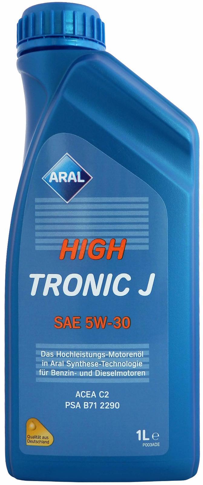 фото Синтетическое моторное масло aral high tronic j sae 5w-30, 1 л