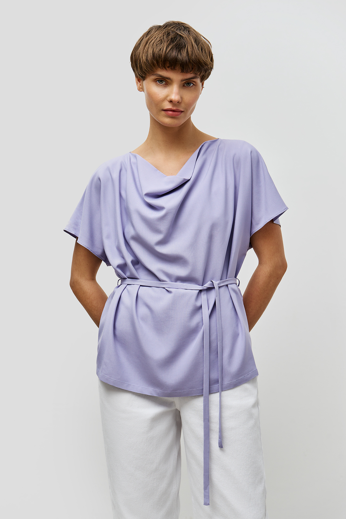 

Блуза женская Baon B1923001 фиолетовая 2XL, Фиолетовый, B1923001