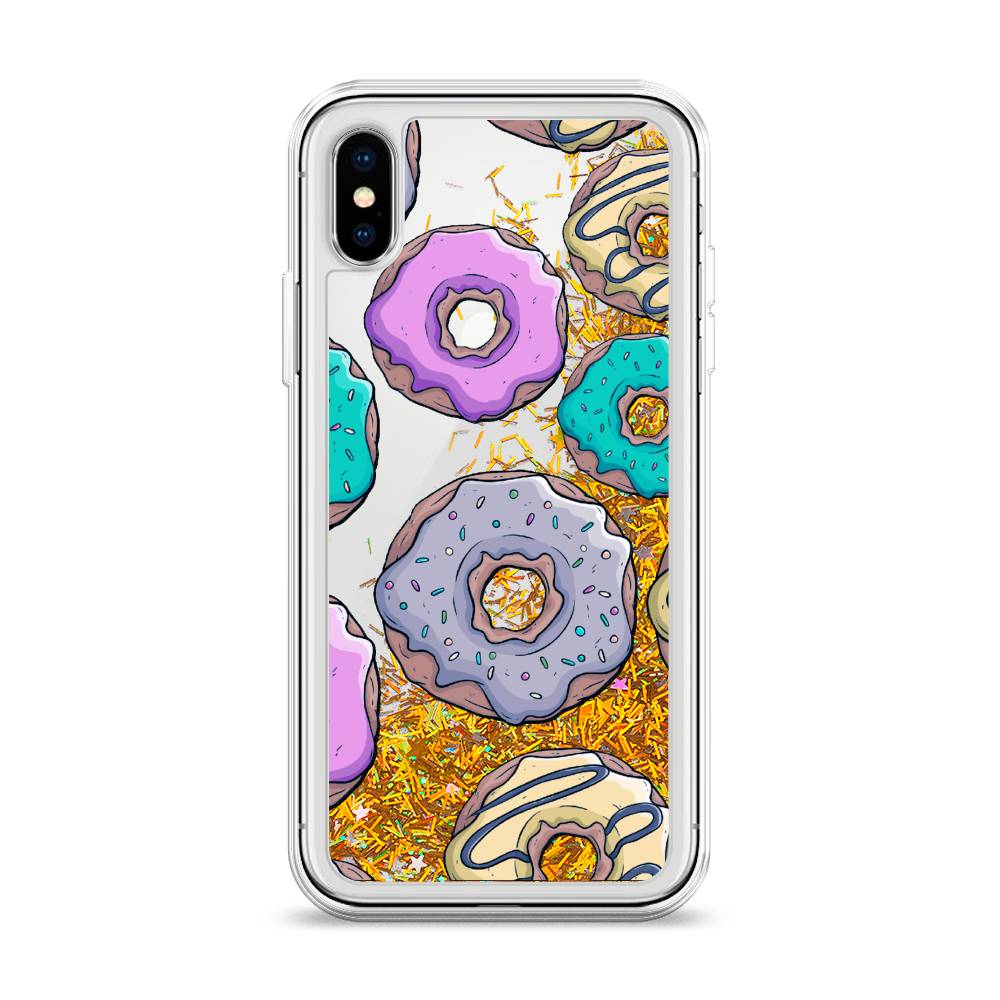 

Чехол Awog на Apple iPhone XS (10S) / Айфон XS (10S) "Разноцветные пончики в глазури 2", 11890-1