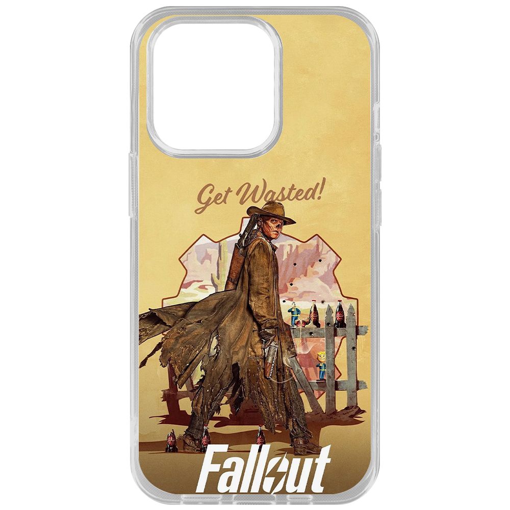 

Чехол-накладка Krutoff Clear Case Фоллаут (Fallout) - Давай напьемся! для iPhone 14 Pro, Прозрачный