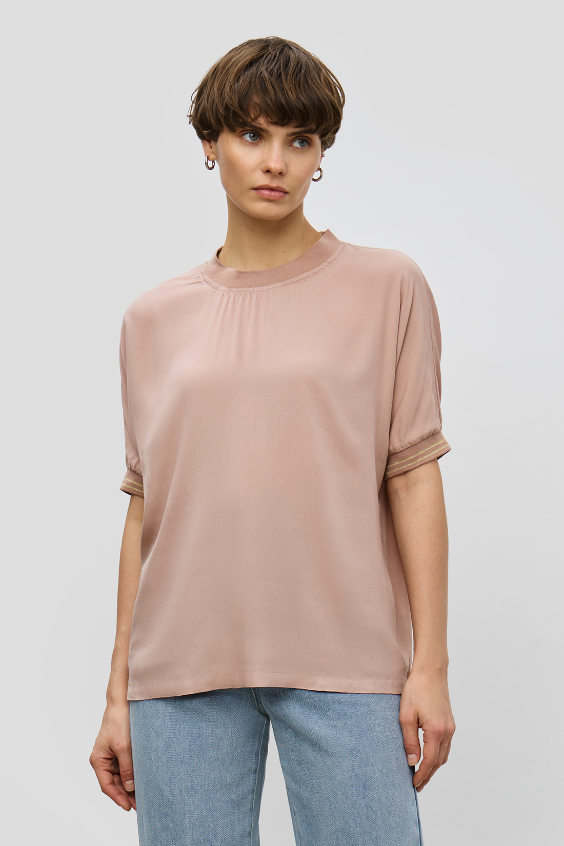 

Блуза женская Baon B1923006 бежевая XS, Бежевый, B1923006