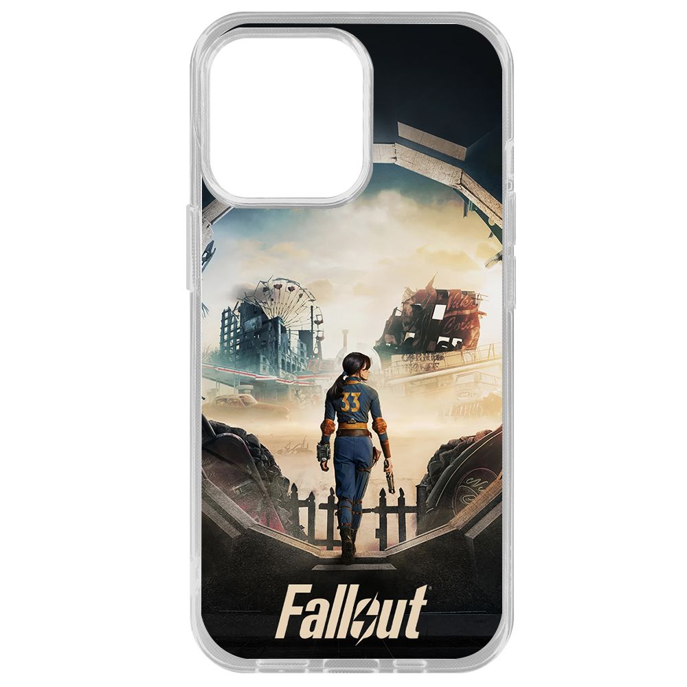 

Чехол-накладка Krutoff Clear Case Фоллаут (Fallout) - Убежище 33 для iPhone 14 Pro Max, Прозрачный