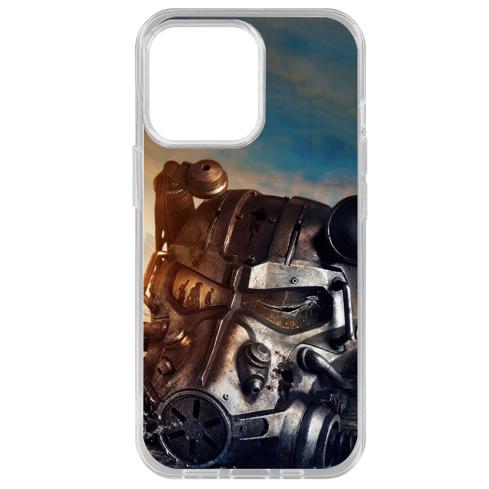 

Чехол-накладка Krutoff Clear Case Фоллаут (Fallout) - Шлем Т-60 для iPhone 14 Pro Max
