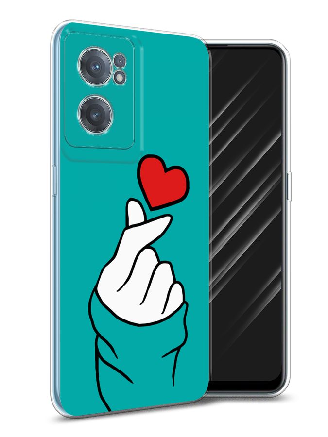 

Чехол Awog на OnePlus Nord CE 2 5G / ВанПлас Nord CE 2 5G "Маленькое сердечко", Голубой;белый;красный, 152650-7