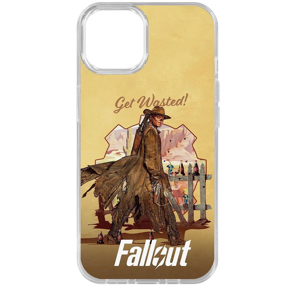 

Чехол-накладка Krutoff Clear Case Фоллаут (Fallout) - Давай напьемся! для iPhone 15, Прозрачный