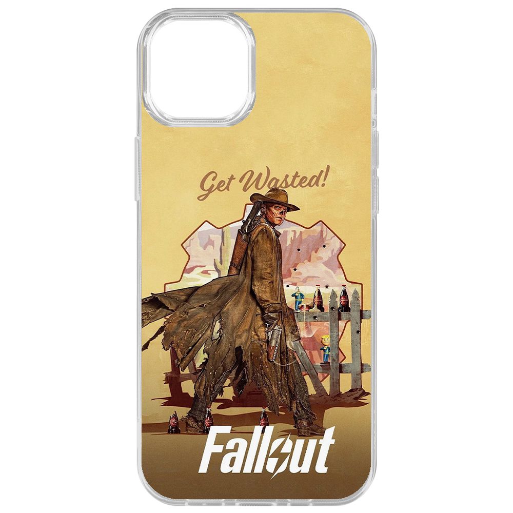 

Чехол-накладка Krutoff Clear Case Фоллаут (Fallout) - Давай напьемся! для iPhone 15 Plus, Прозрачный