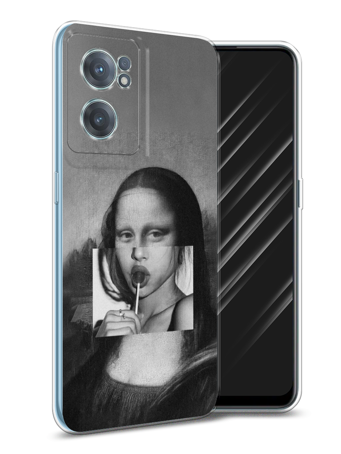 

Чехол Awog на OnePlus Nord CE 2 5G / ВанПлас Nord CE 2 5G "Mona Lisa sucking lollipop", Серый, 152650-9