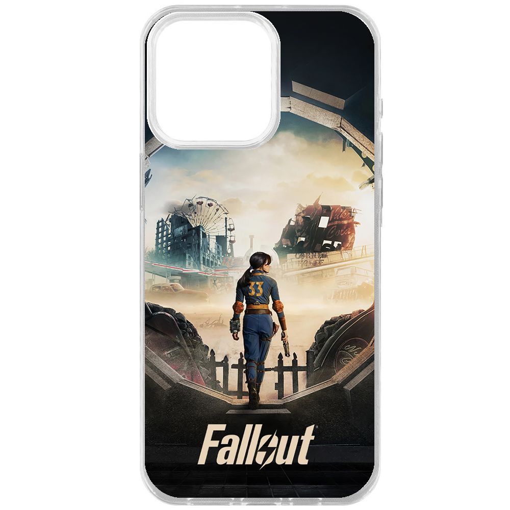 

Чехол-накладка Krutoff Clear Case Фоллаут (Fallout) - Убежище 33 для iPhone 15 Pro Max, Прозрачный