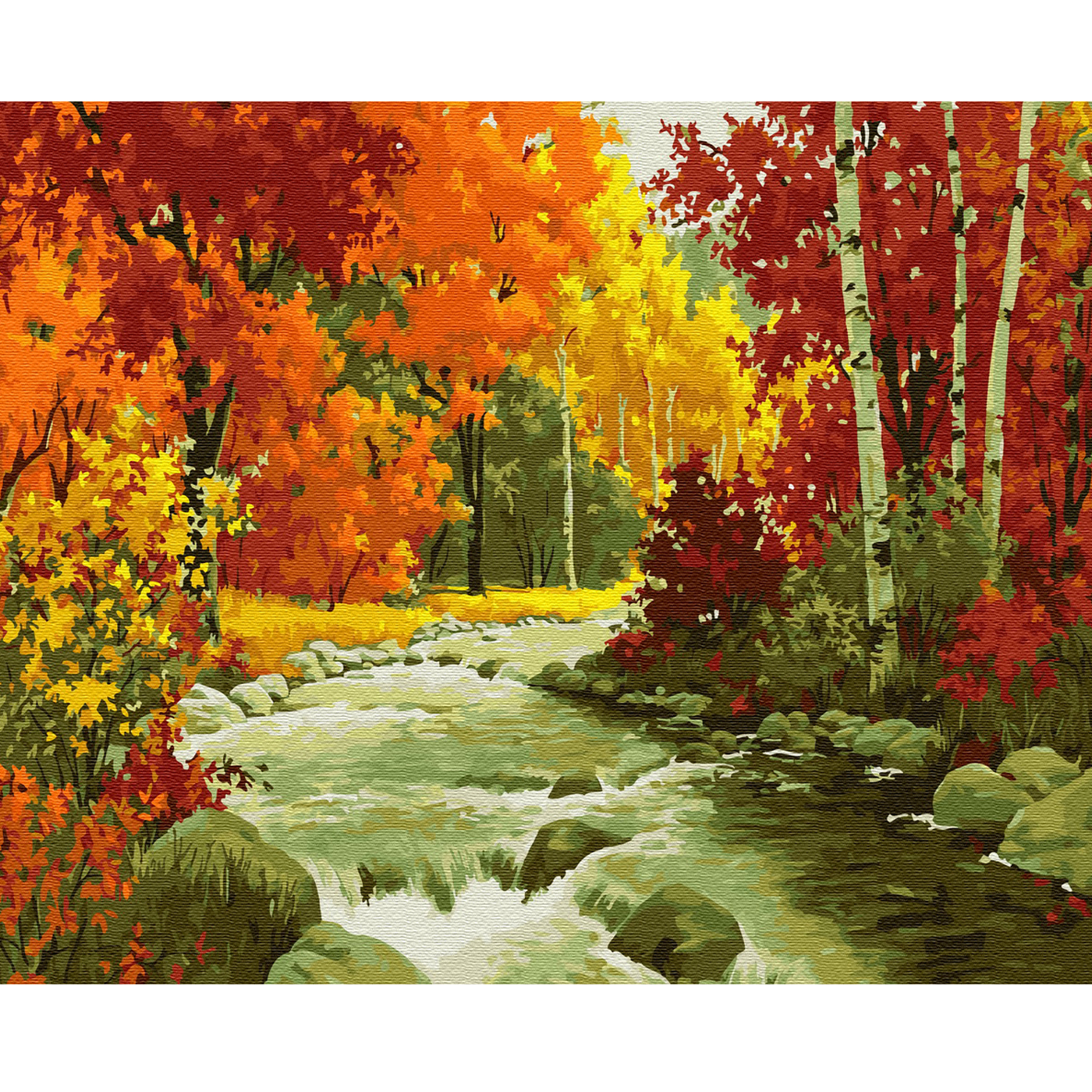 фото Картина по номерам molly «золотая осень» холст на подрамнике, 40х50 см