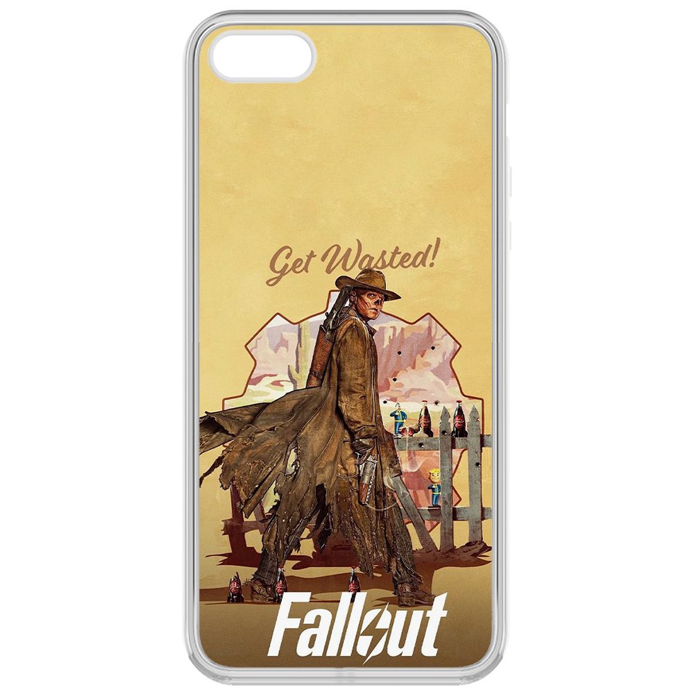 

Чехол-накладка Krutoff Clear Case Фоллаут (Fallout) - Давай напьемся! для iPhone 5, Прозрачный
