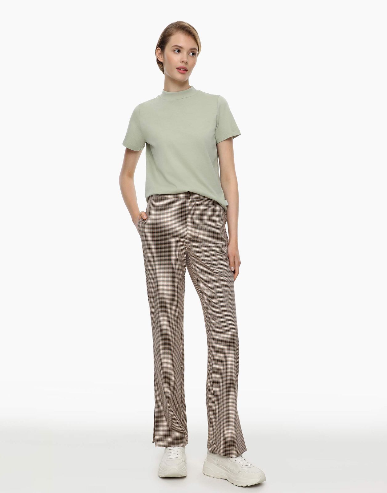 

Брюки женские Gloria Jeans GPT009109 коричневые 44/164, Коричневый, GPT009109