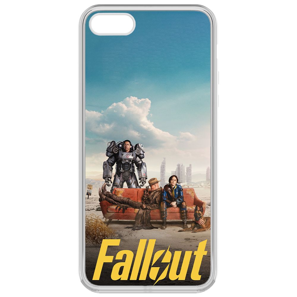 

Чехол-накладка Krutoff Clear Case Фоллаут (Fallout) - Постер для iPhone 5S, Прозрачный