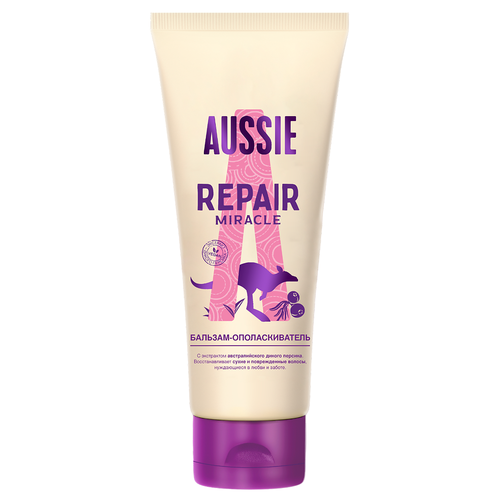 Бальзам-ополаскиватель для волос Aussie Repair Miracle для поврежденных волос 200 мл верни мою жизнь