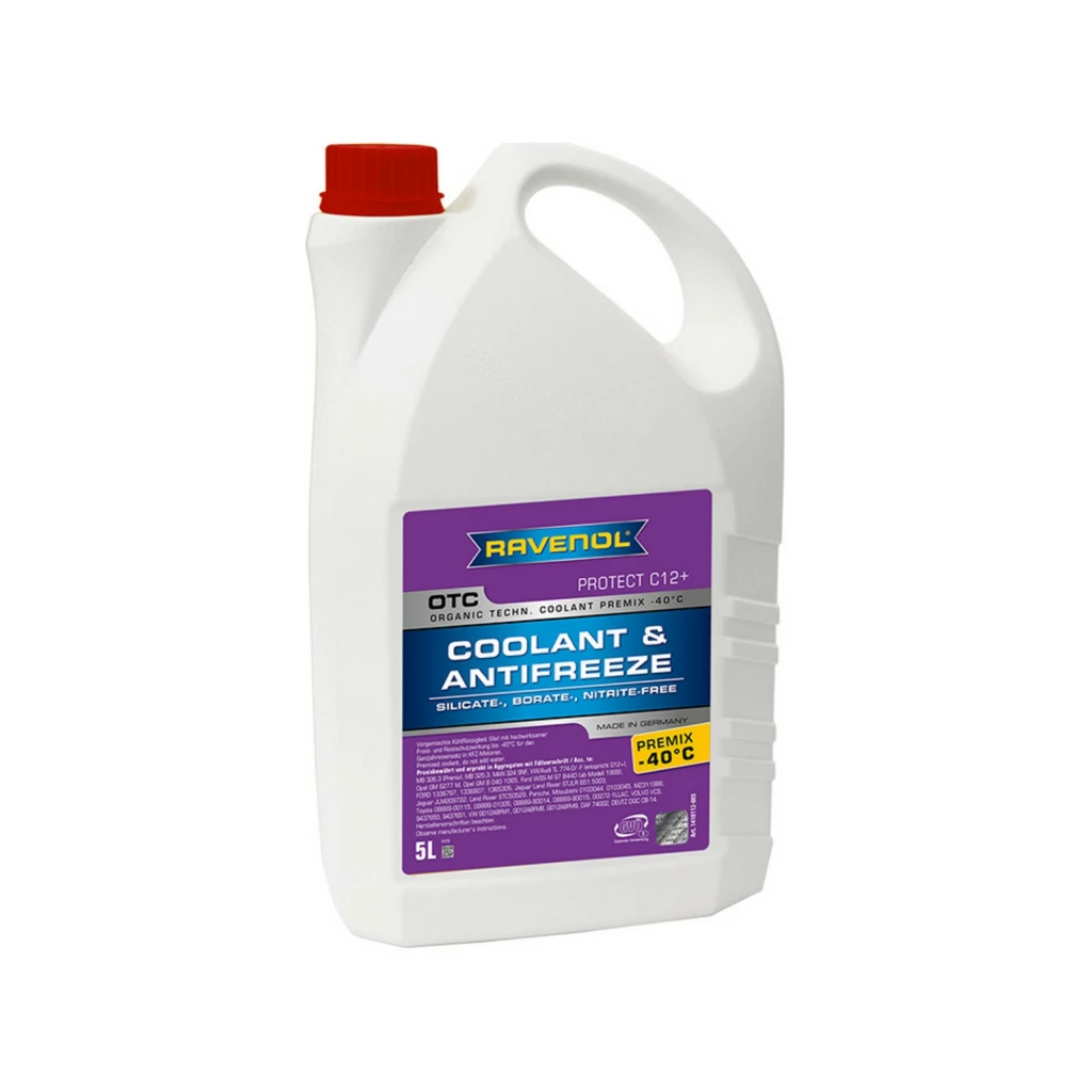 Антифриз Ravenol OTC Premix G12+ красный -40°С 5 л