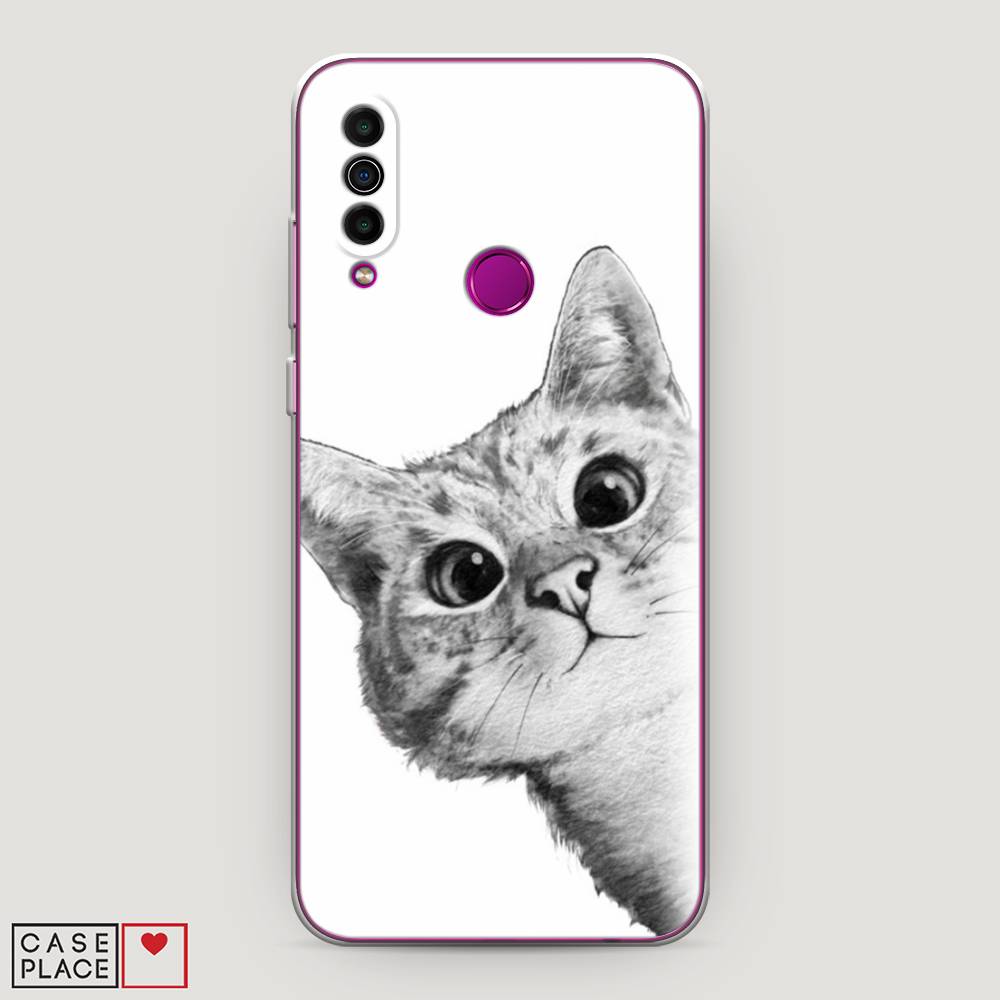

Чехол Awog на Meizu M10 "Кот рисунок черно-белый", Черный, 73850-1