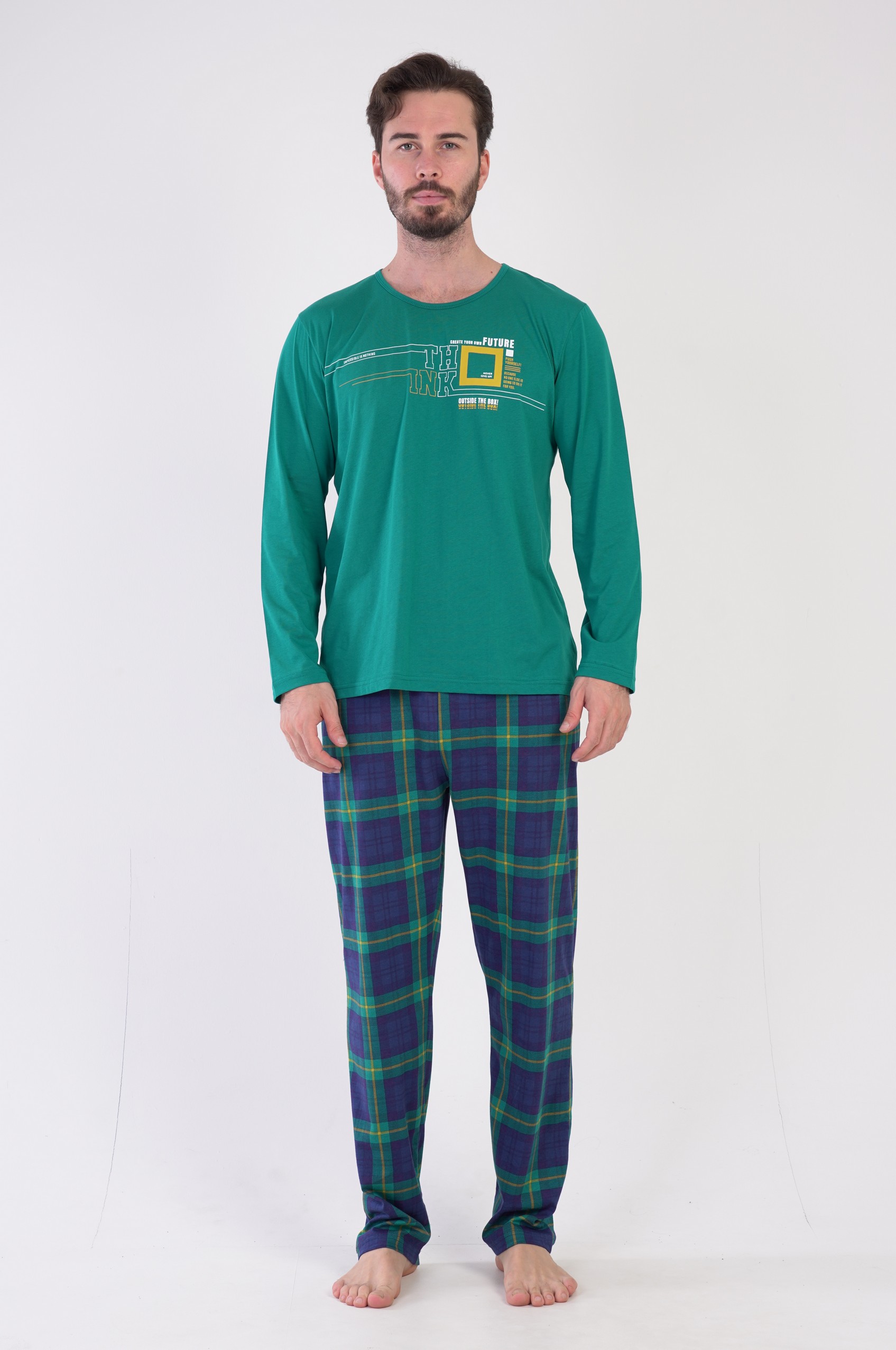 

Пижама мужская VIENETTA MAN 305059 зеленая XL, Зеленый, 305059