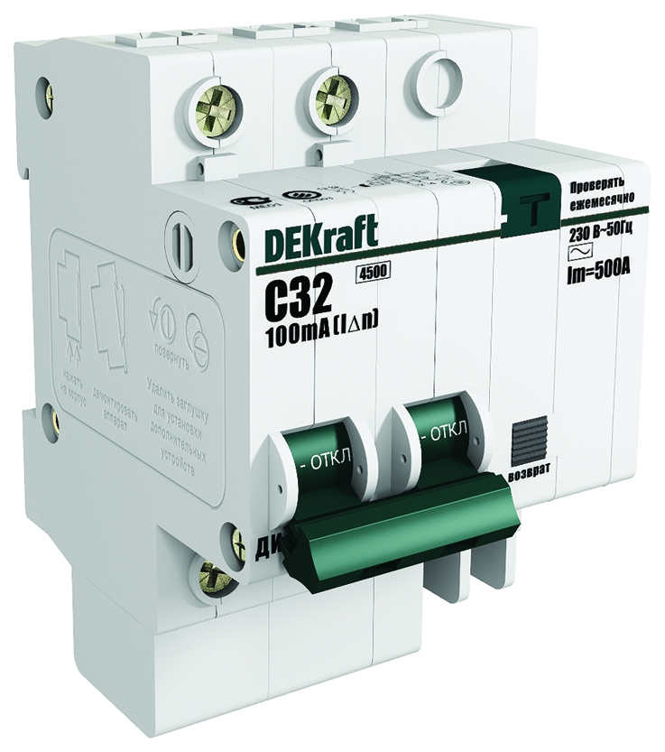 

Выключатель авт. диф. тока 1п+N 20А 30мА AC C ДИФ-101 SchE 15158DEK