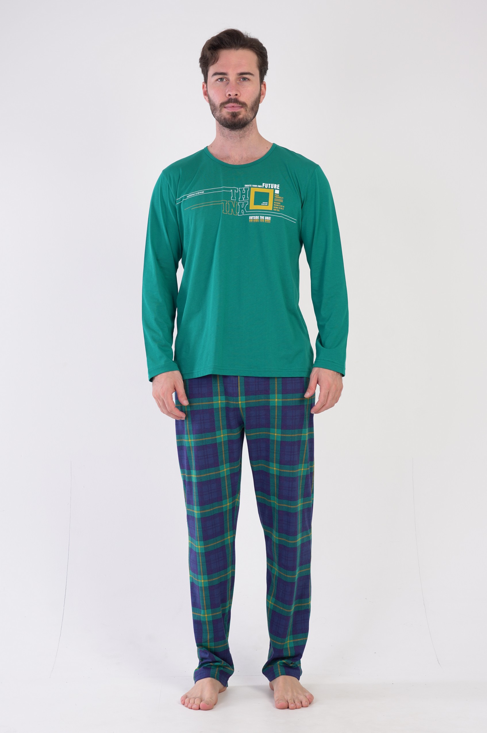 Пижама мужская VIENETTA MAN 305059 зеленая 2XL