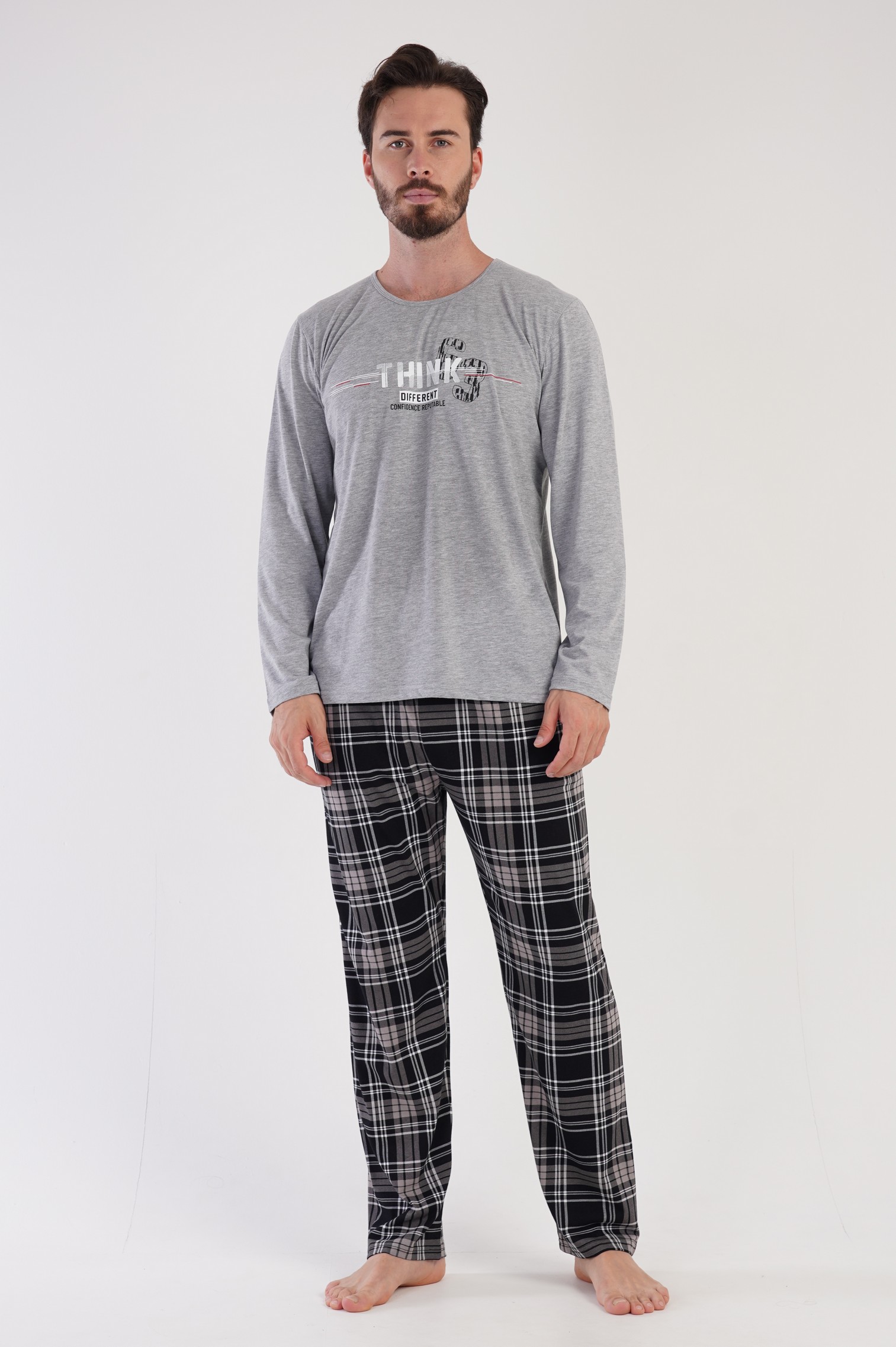 

Пижама мужская VIENETTA MAN 305086 серая XL, Серый, 305086