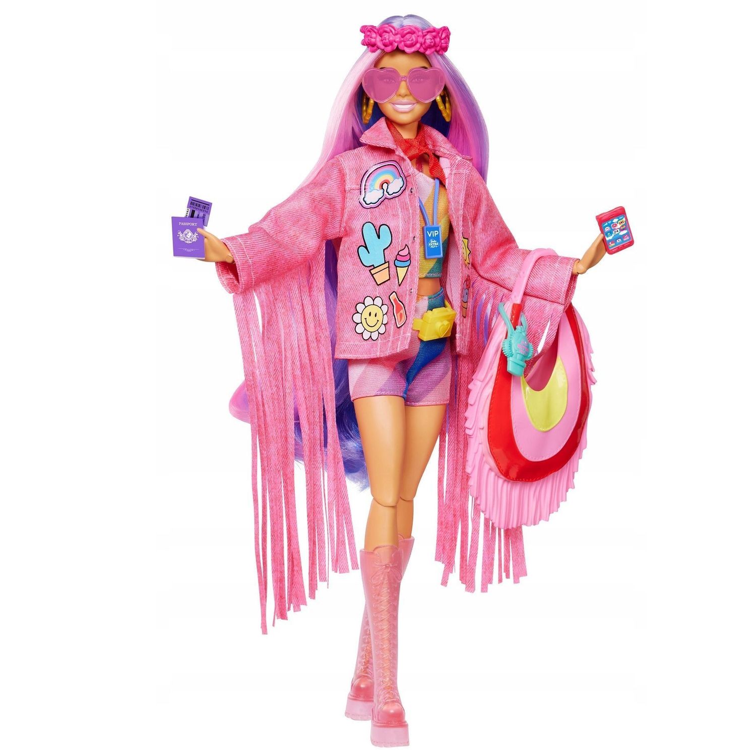 

Кукла Barbie Барби Extra Fly с одеждой и аксессуарами для путешествий в пустыне, HPB15, Extra Fly Desert
