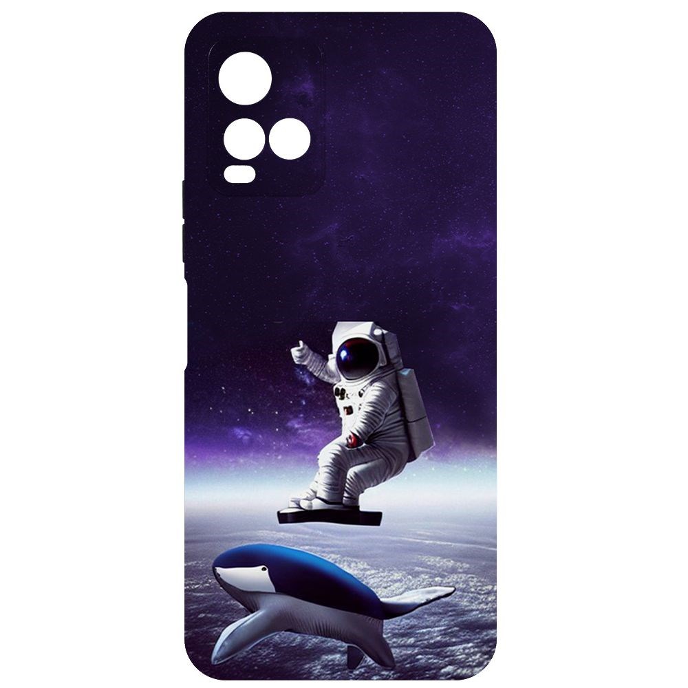 

Чехол-накладка Софт Спейсбордер для Vivo Y21, Черный