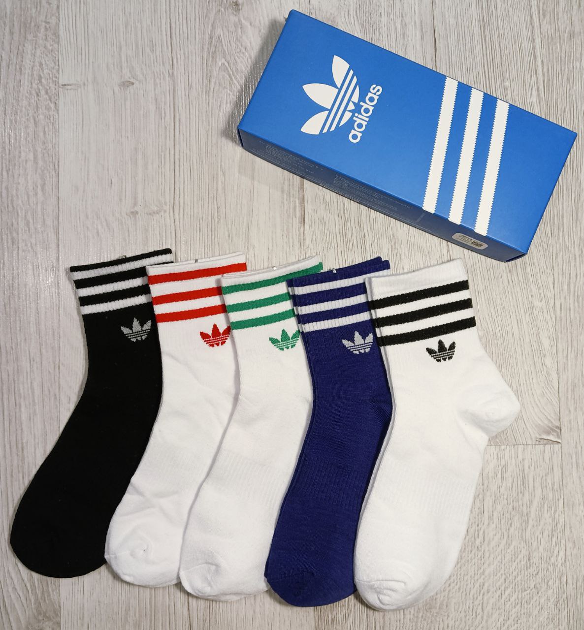 Комплект носков мужских Adidas Originals Orig разноцветных one size, 5 пар