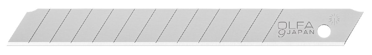 Лезвия OLFA сегментированные, 9 мм, 13 сегментов, 50 шт, в боксе (OL-AB-50)