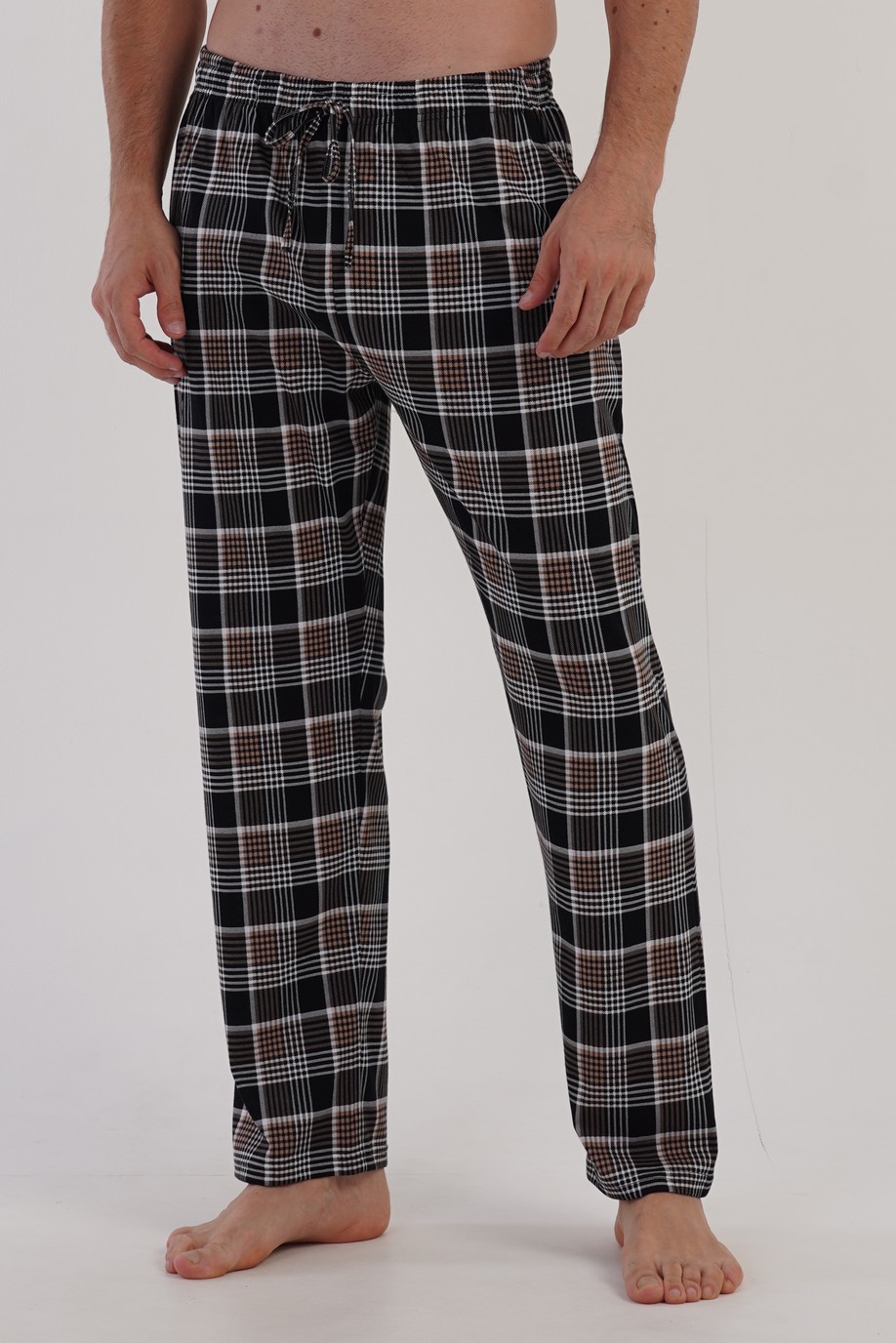 Брюки домашние мужские VIENETTA MAN 22112233 коричневые 50 RU