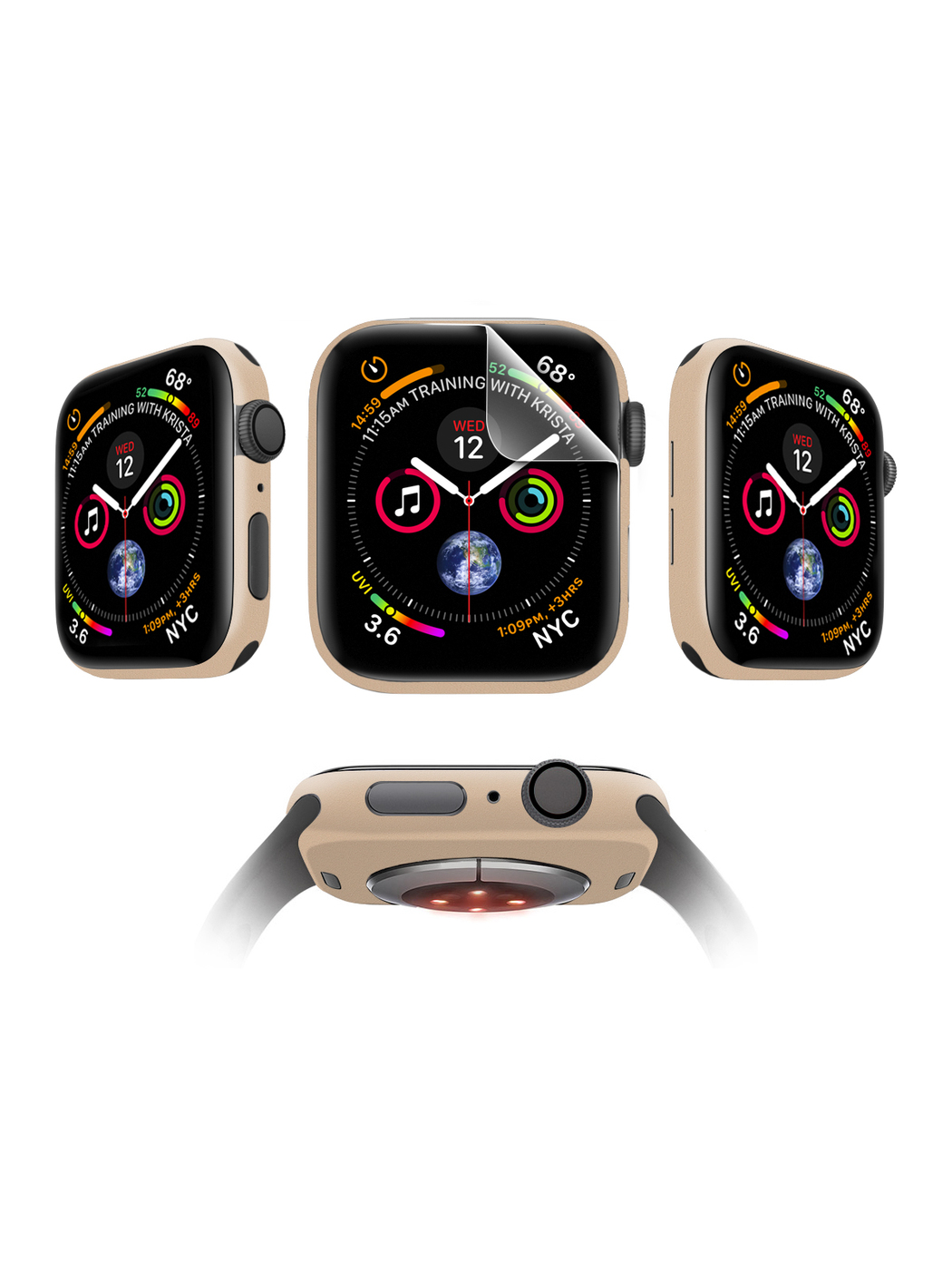 

Защитная пленка MOCOLL для Apple Watch 40mm Glossy (4шт) Кожа Белая