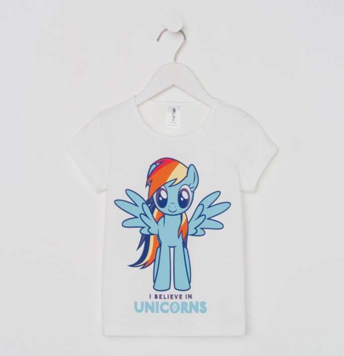 

Футболка детская "Rainbow Dash", Мой маленький пони, рост 86-92, белый