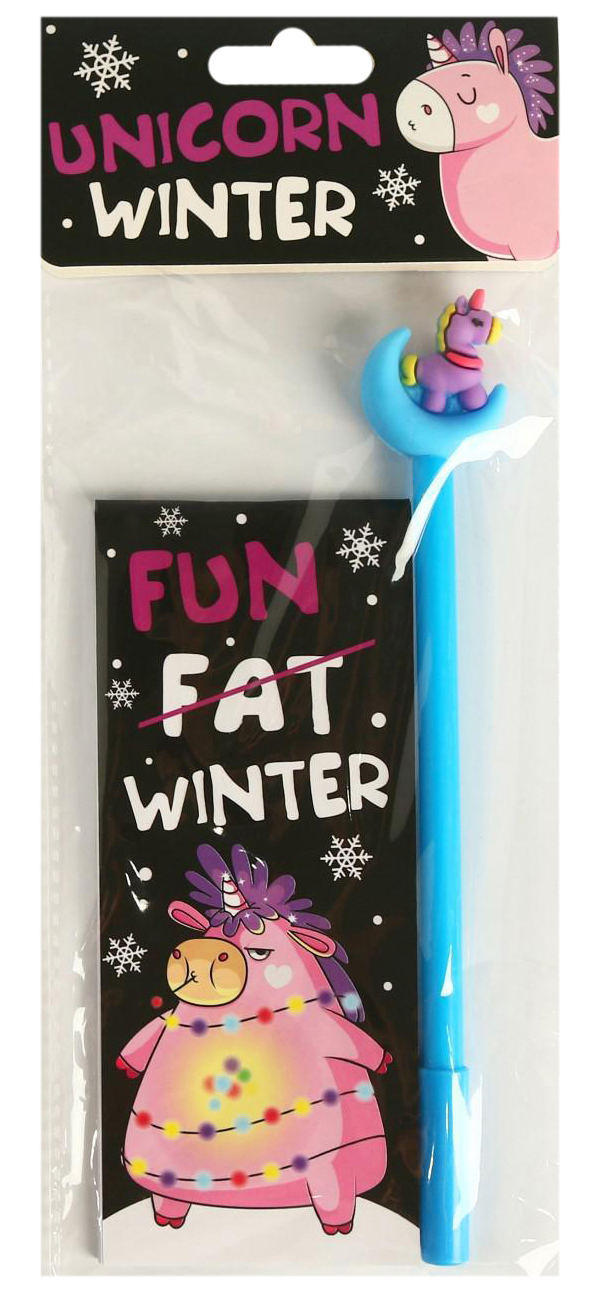 

Набор: блокнот и ручка на европодвесе Fun winter