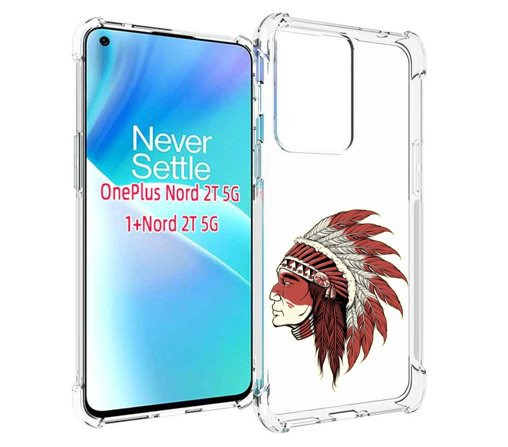 

Чехол MyPads красный индеец для OnePlus Nord 2T, Прозрачный, Tocco