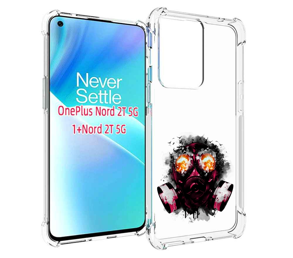 

Чехол MyPads красный противогаз для OnePlus Nord 2T, Прозрачный, Tocco