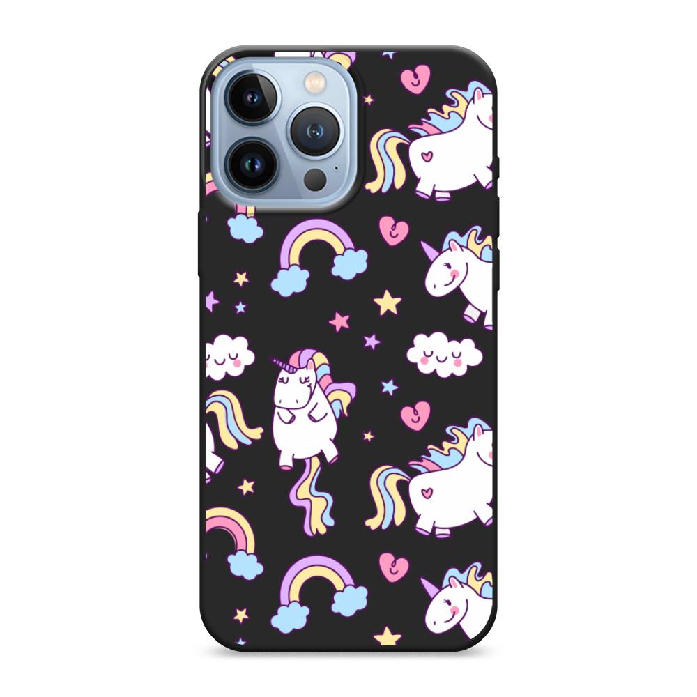 фото Матовый силиконовый чехол "sweet unicorns dreams" на apple iphone 13 pro max awog