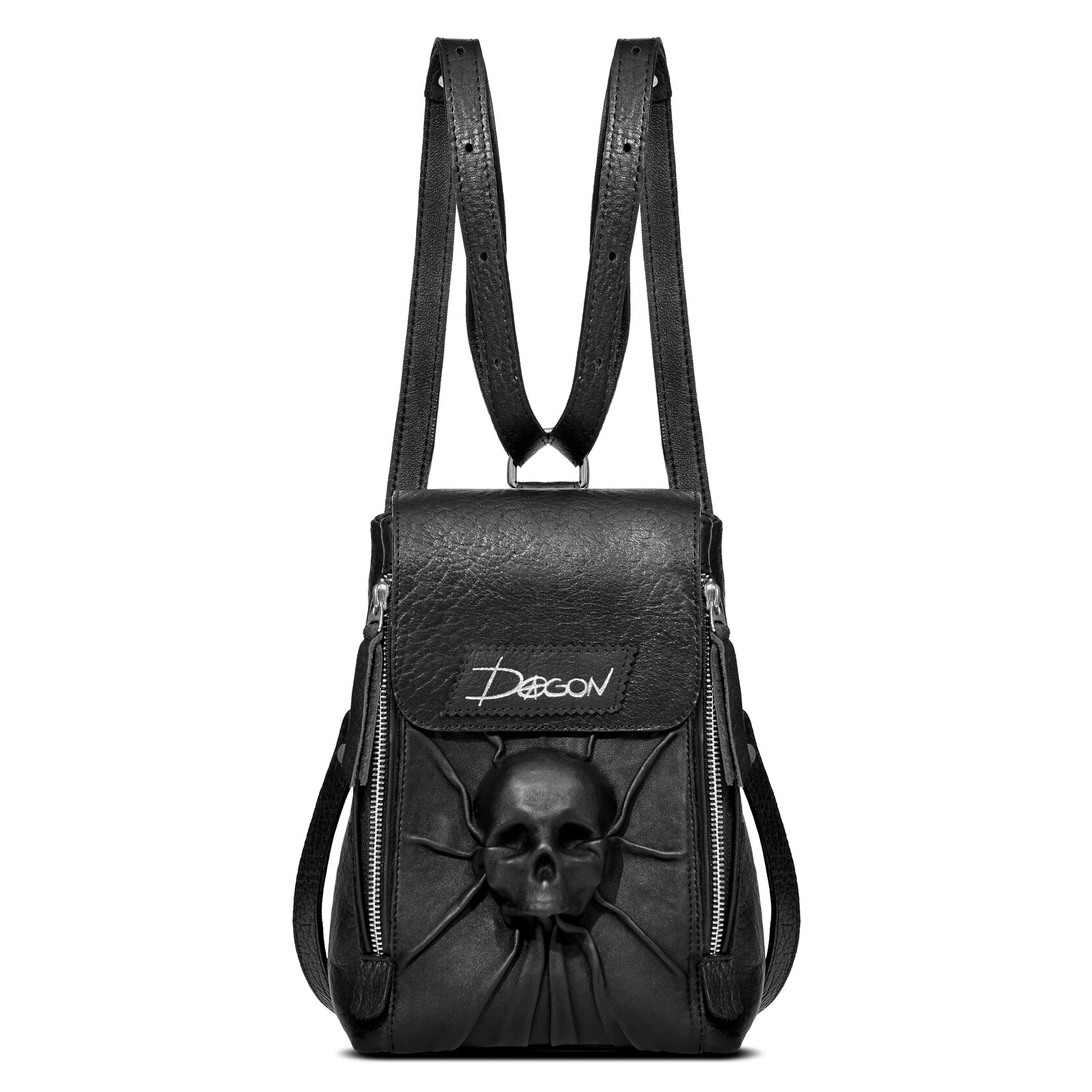 Рюкзак унисекс DAGON Goth mini skull(0177) черный, 24х18х11 см