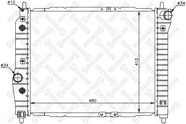 Радиатор охлаждения двигателя STELLOX 10-25323-SX 600000345340