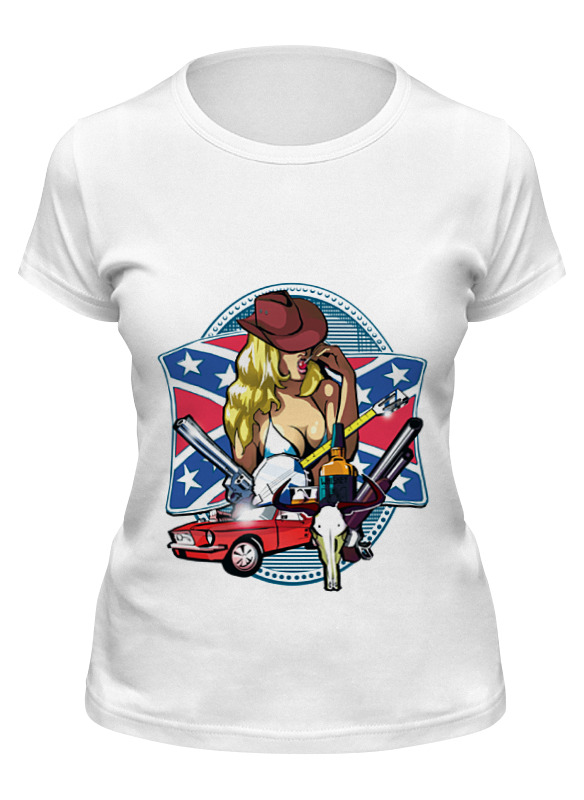 

Футболка женская Printio Southern life белая XL, Белый, Southern life