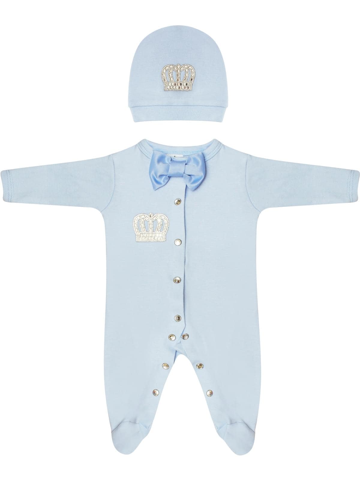 

Комплект на выпискудетский детский Luxury Baby Корона, голубой, 62, Корона