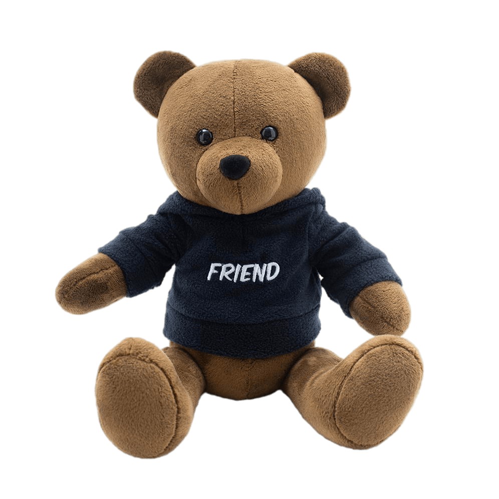 Мягкая игрушка ПримаТойс Медведь Друг 25 см темно коричневый
