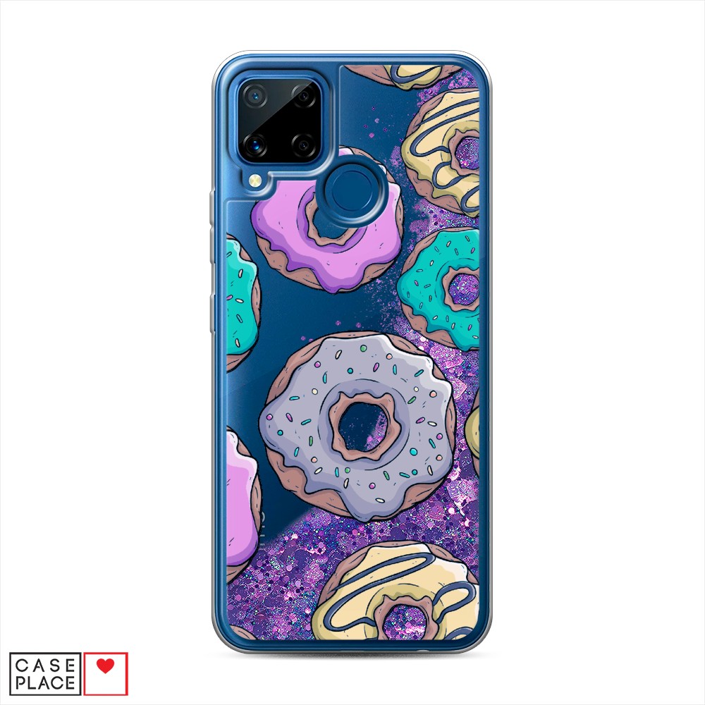 

Чехол Awog на Realme C15 "Разноцветные пончики в глазури 2", Разноцветный, 255092-1