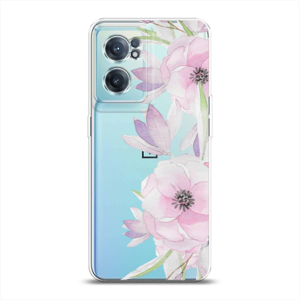 

Чехол Awog на OnePlus Nord CE 2 5G / ВанПлас Nord CE 2 5G "Нежные анемоны", Розовый;черный;фиолетовый, 152650-8