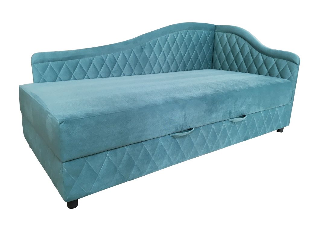 

Тахта угловая VamMebel велюр Форест бирюза Правый 100 см, Зеленый, Мария