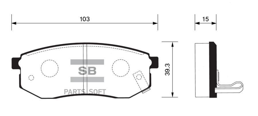 

Тормозные колодки Sangsin brake дисковые sp1054r