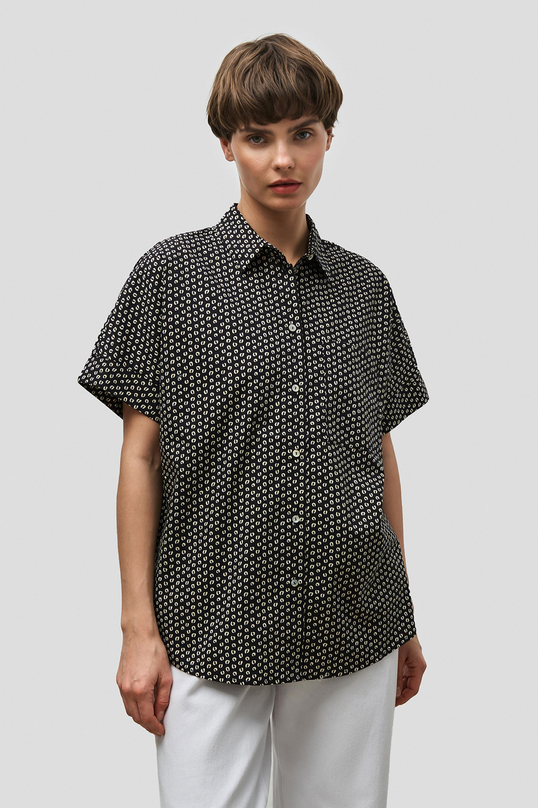 Блуза женская Baon B1923022 черная 2XL